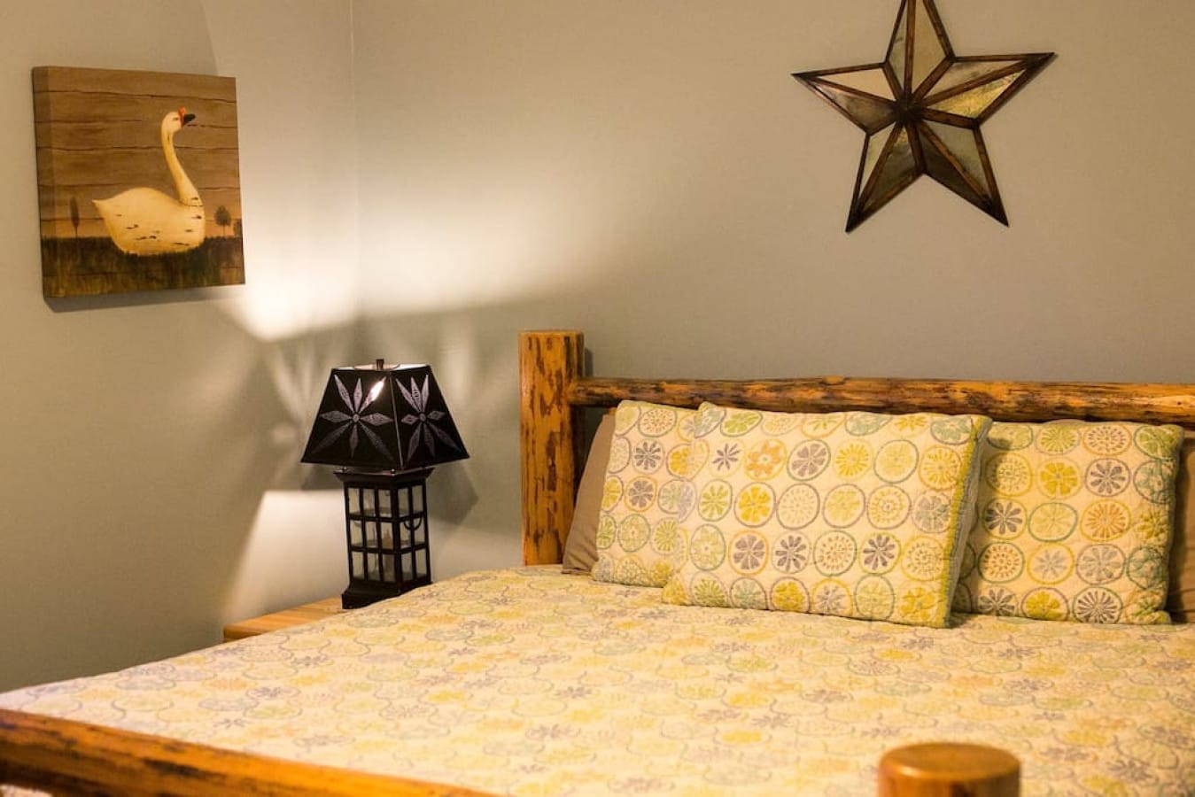 King bedroom in the Grace Suite at Blessings Lodge