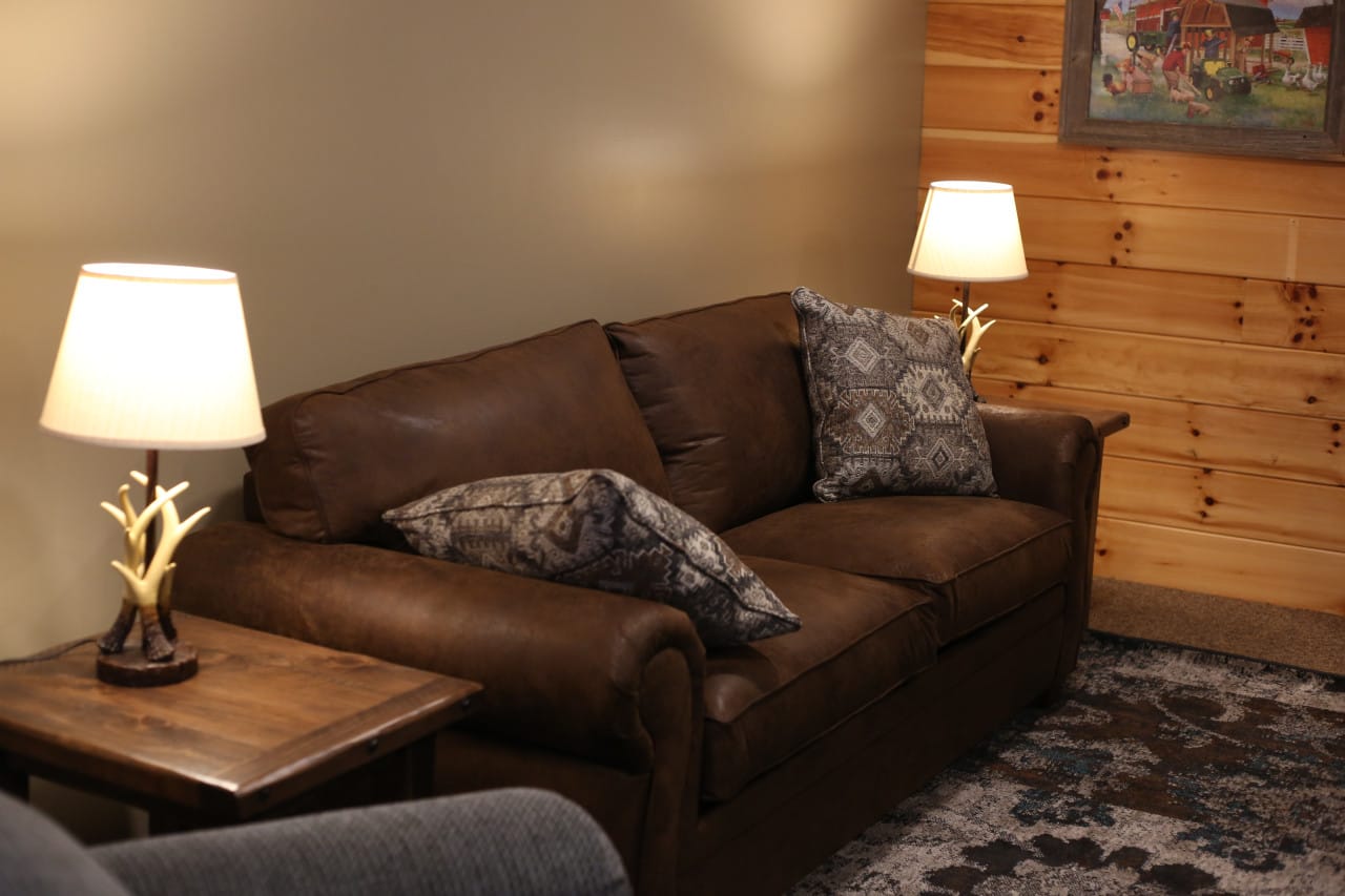 Living area seating in the Harmony Suite