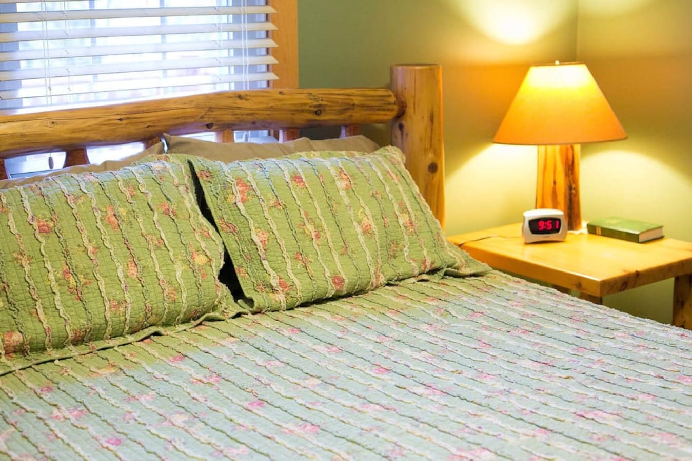 Queen bedroom in the Joy Suite