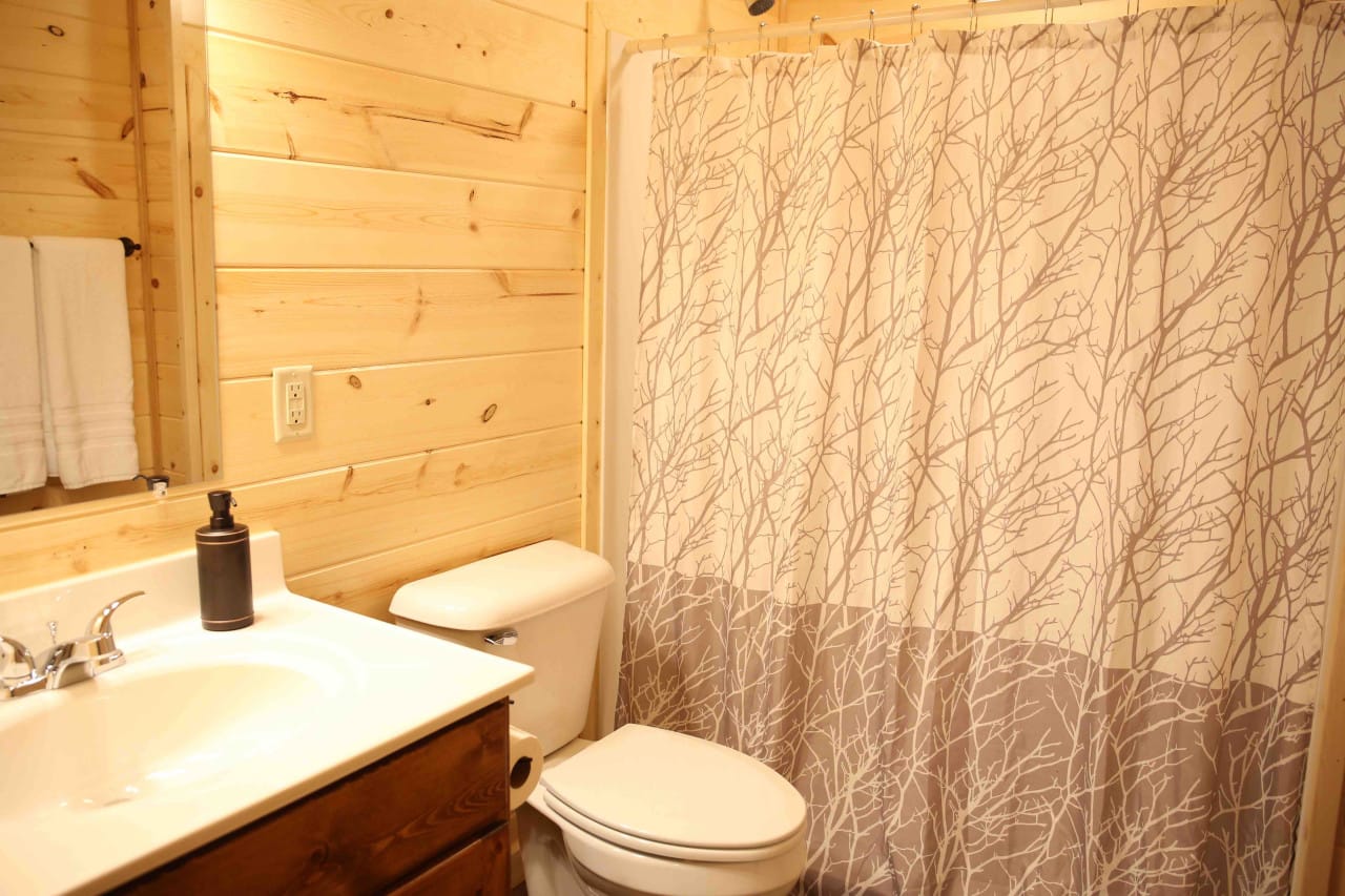 Private bath in the Pine Suite