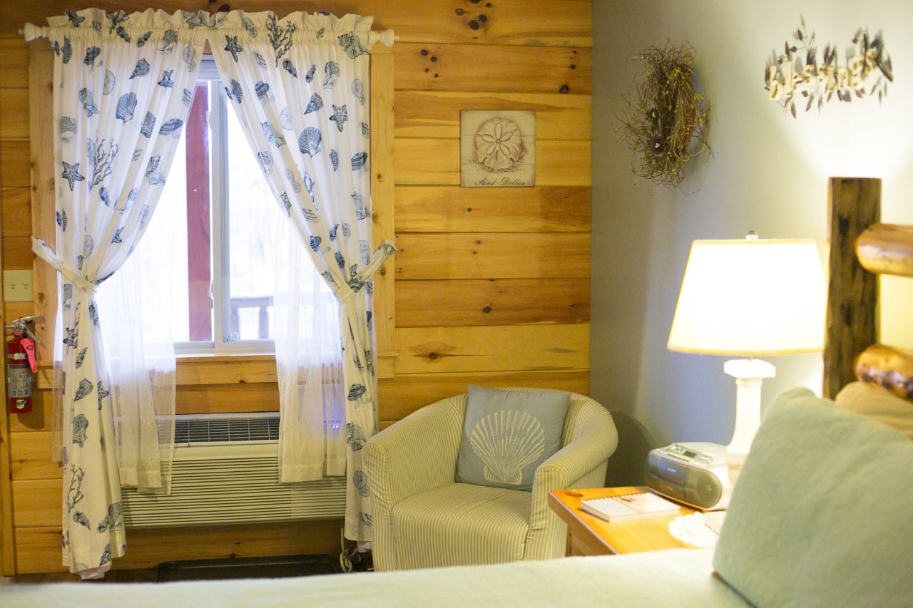 Cozy corner seating in the Serenity Suite